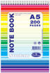 Picture of A5 TOP SPIRAL NOTEBOOK  200PGS